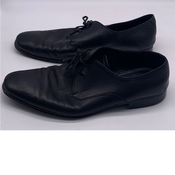 Salvatore Ferragamo black leather lace up Dress Shoes sz 9.5 3 E main image 4